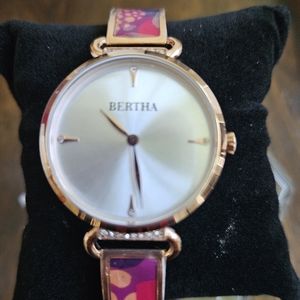 Bertha Katherine Enamel Bracelet Designed watch New In Box
